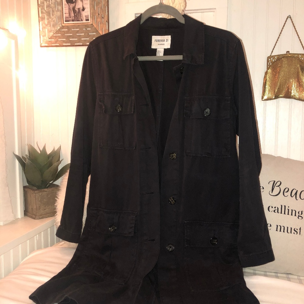 Forever 21 Black Trench coat